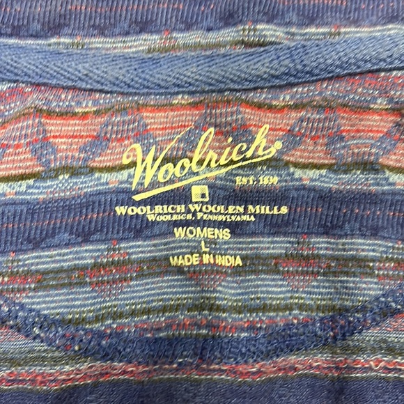 Woolrich Southwestern Sweater Aztec Navajo Pullover Blue/Purple Quarter-… - Picture 7 of 9